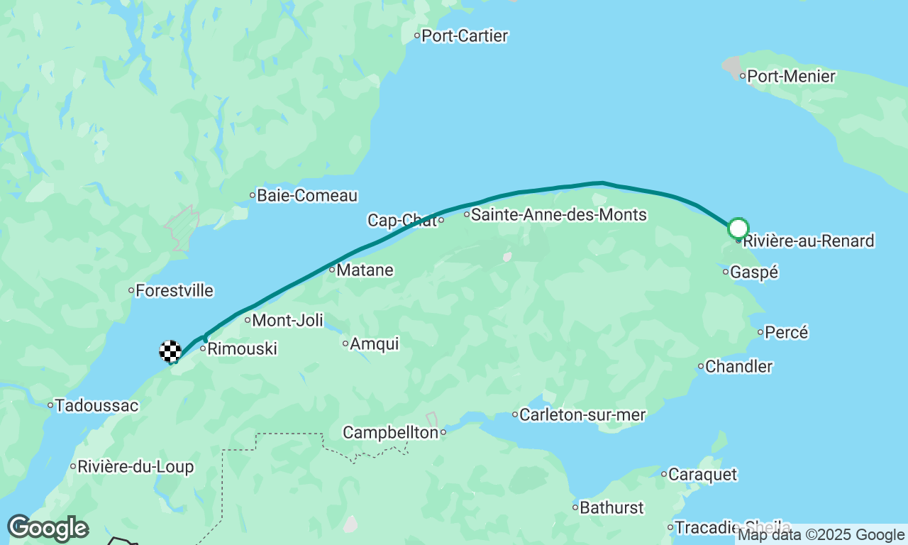 La Gaspésie avec un vent de face 