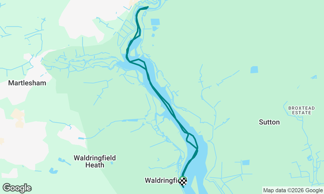 Waldringfield to Woodbridge and back