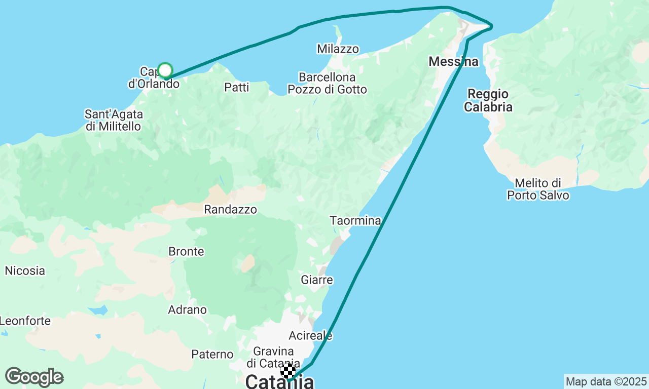 Capo d’Orlando to Porto Rossi