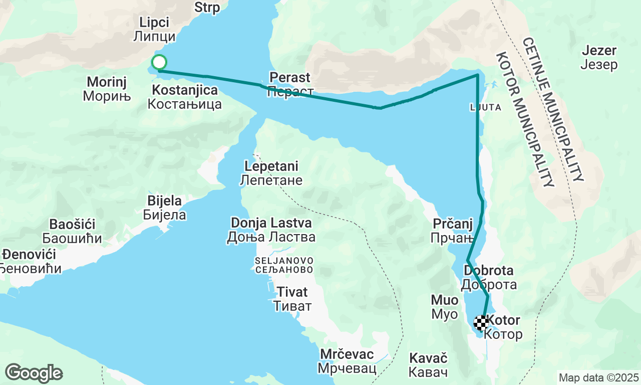 Lipci to Kotor (Fort Climb)