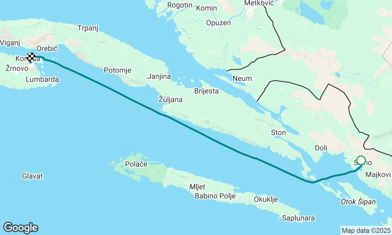 Slano to Korcula