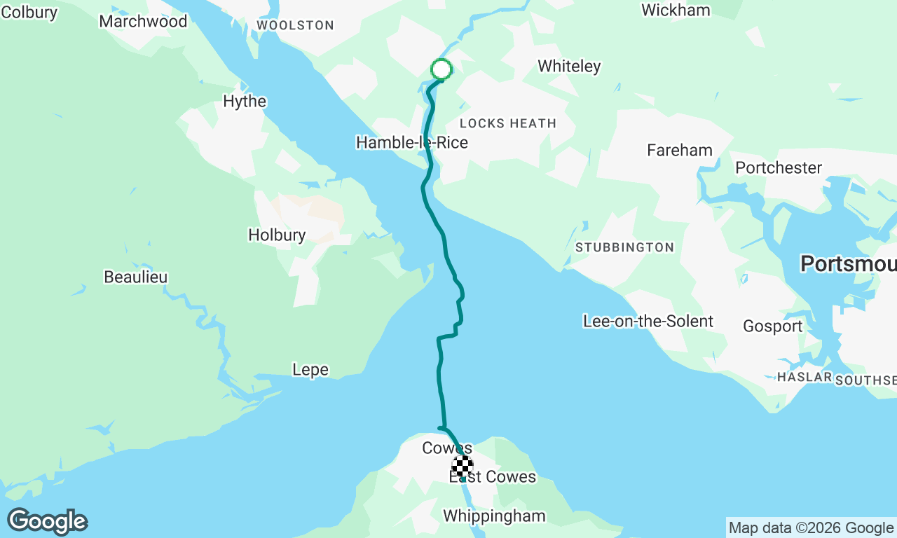 Motor sail to Cowes - tide!!!