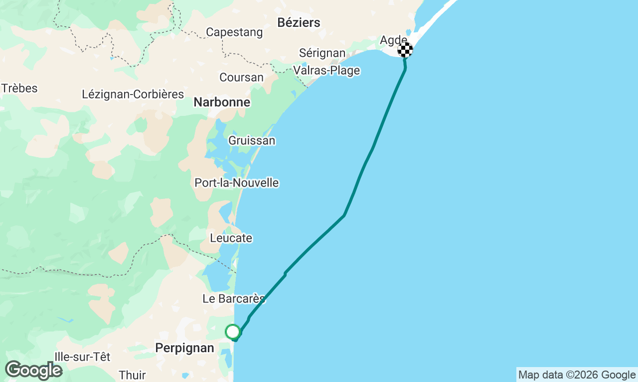 Canet en Roussignon to Cap d'Agde 
