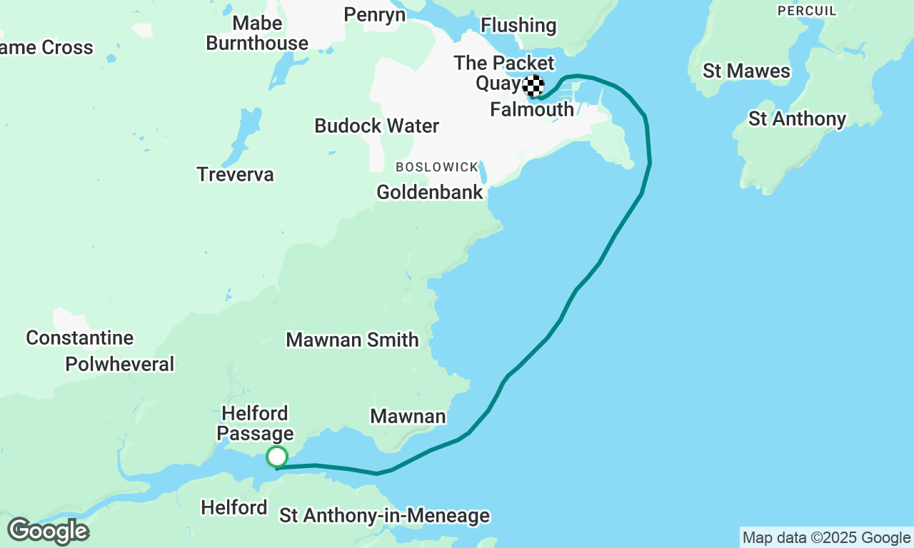 Gentle pootle from Helford River to Falmouth Haven