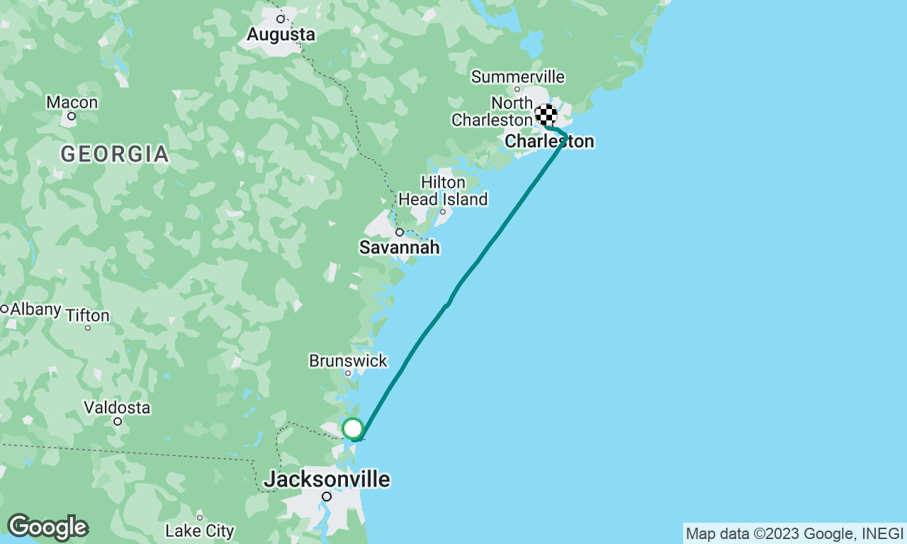 Fernandina beach to Charleston, SC