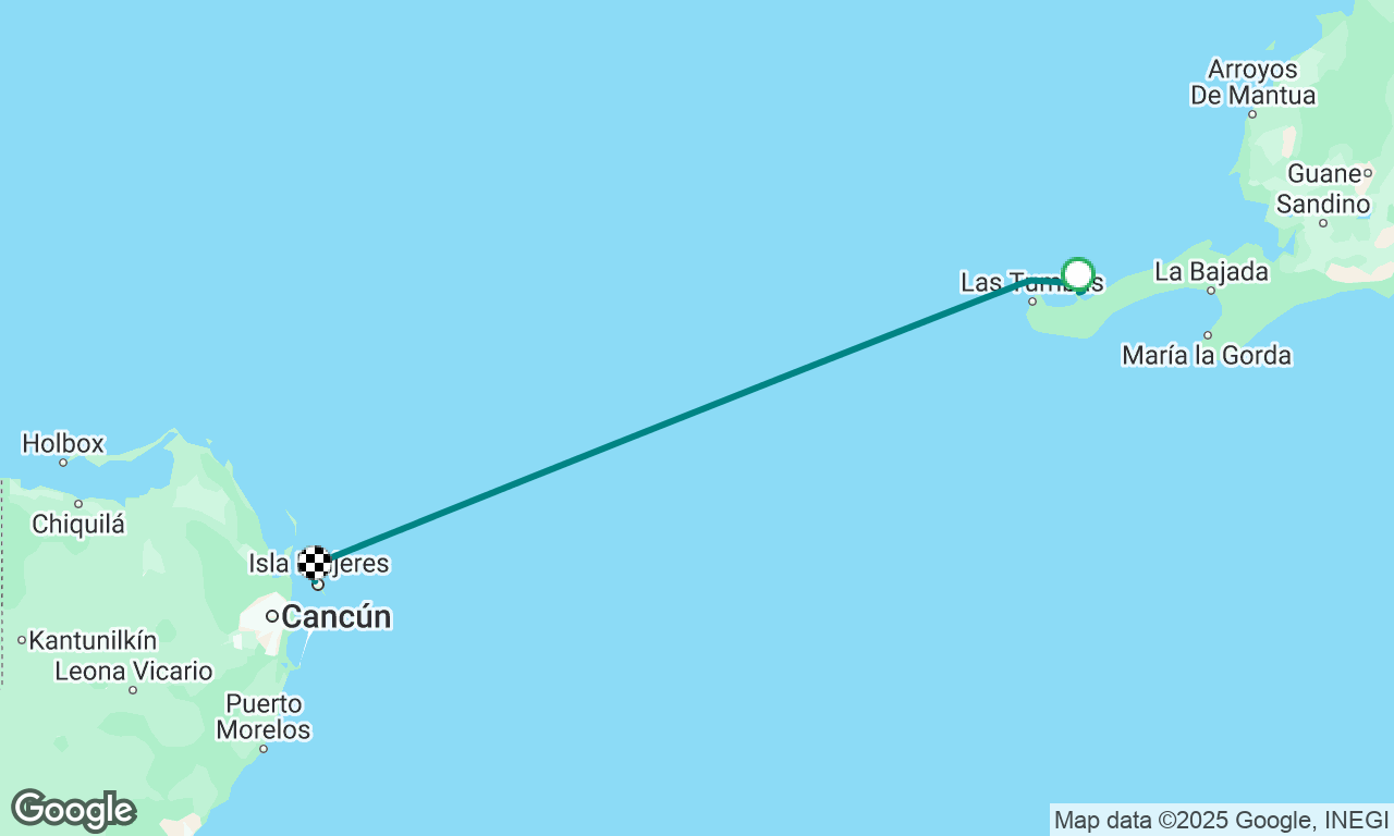 Canal de Los Barcos, Cuba to Isla Mujeres Outer Banks, Mexico