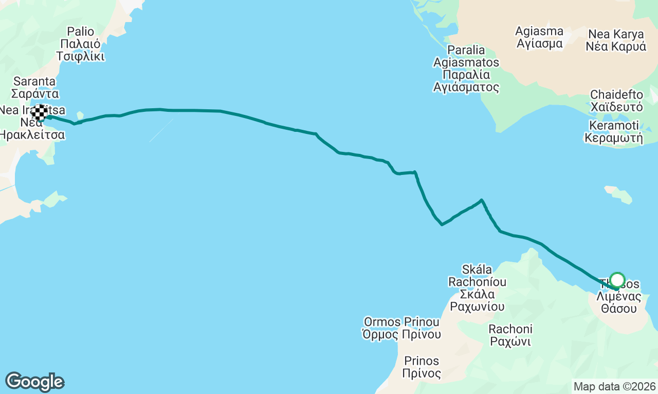 Thasos to Nea Iraklitsa 