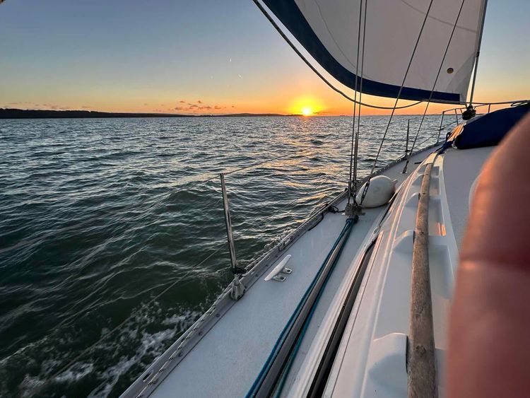 Voyage photo from Winter blue skies, and some ice on the deck