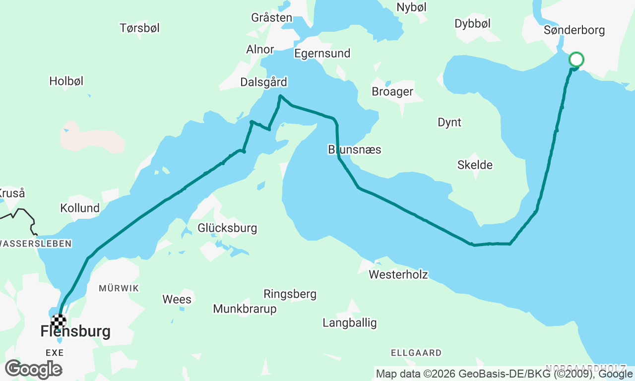 Rückweg Segelurlaub August 