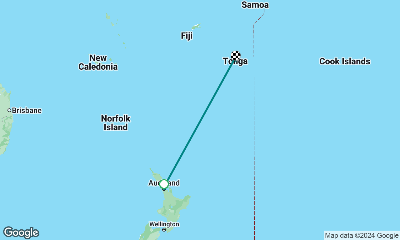 Auckland to Nuku'alofa