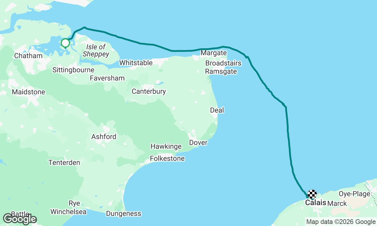 Channel Crossing - Stangate Creek to Calais