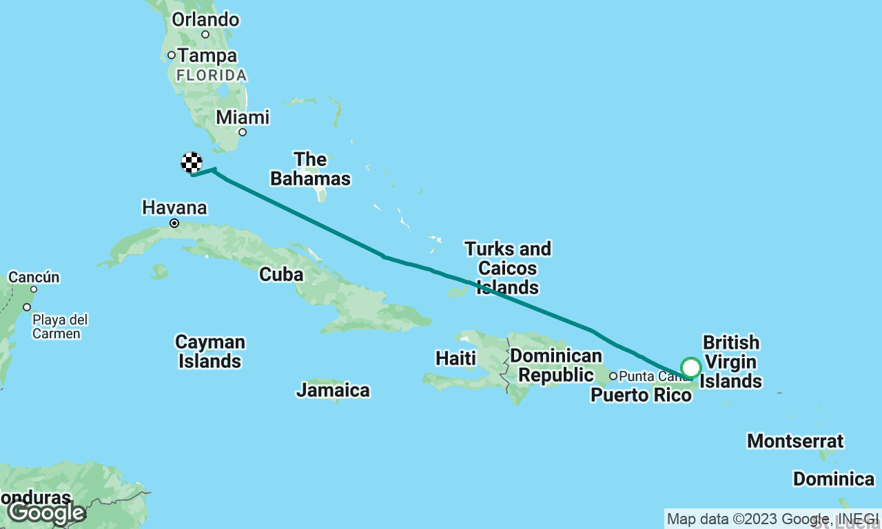 Puerto Rico to key west 