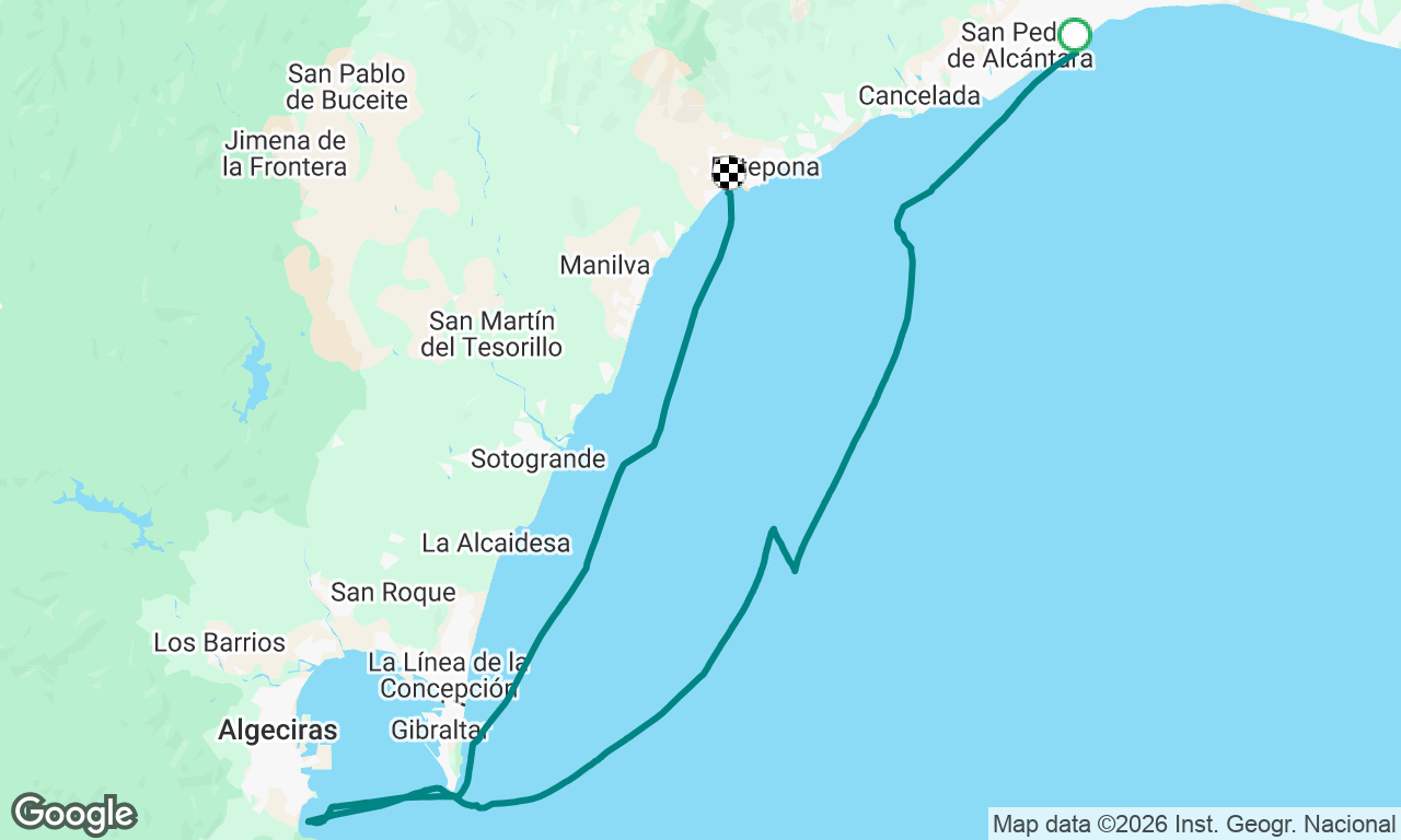 puerto Banús to Algeciras bay and back to Estepona