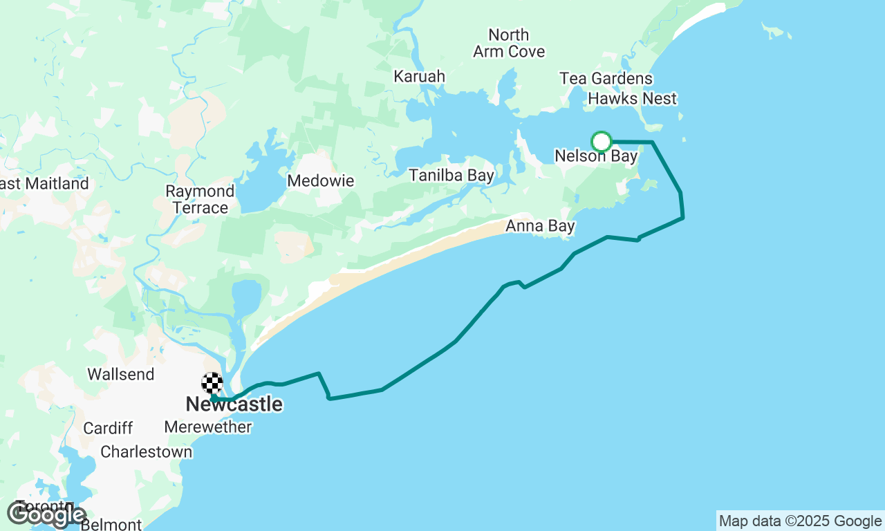 Port Stephens to Newcastle great run..