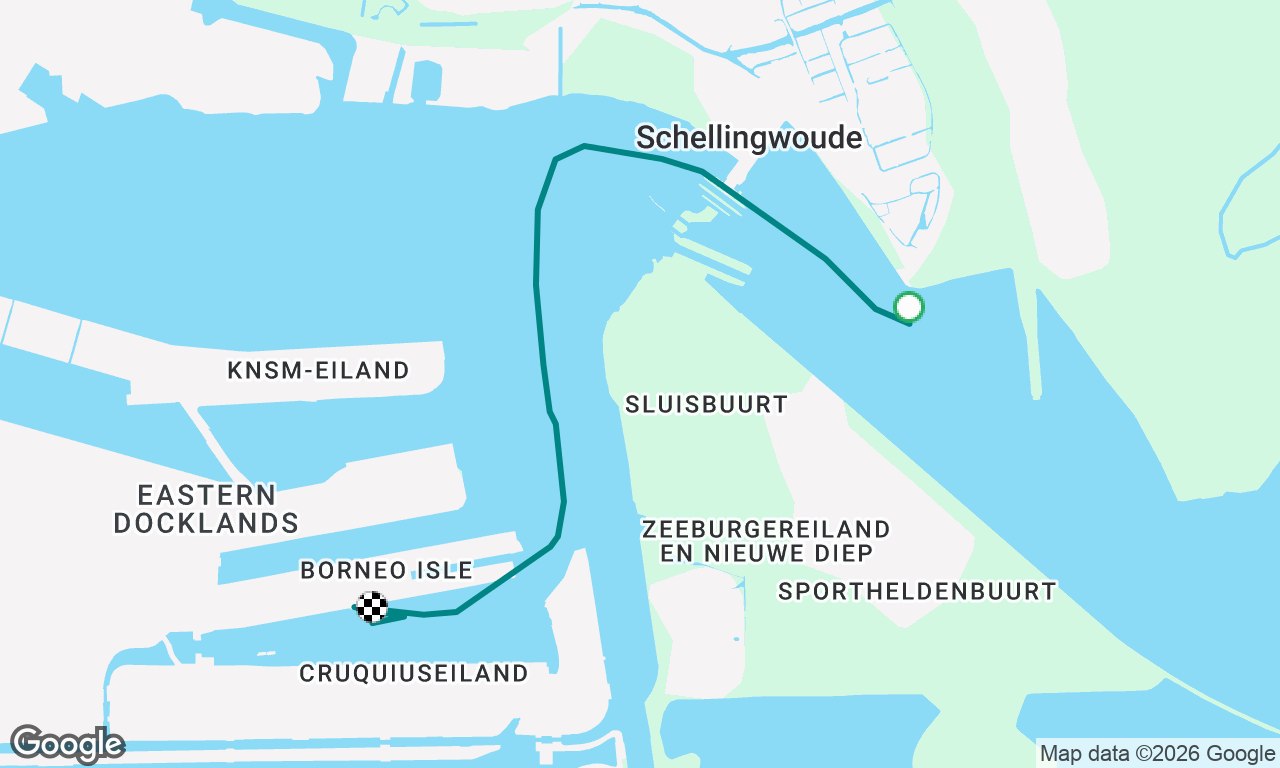 8hr later, completion of trip to Amsterdam