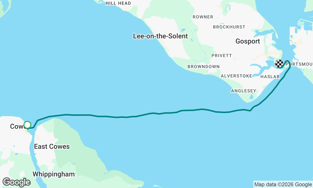 Return fm Cowes RTI