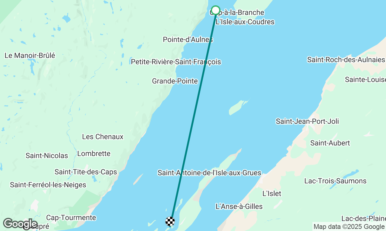 Fleuve - Isle aux coudres à Île aux grues