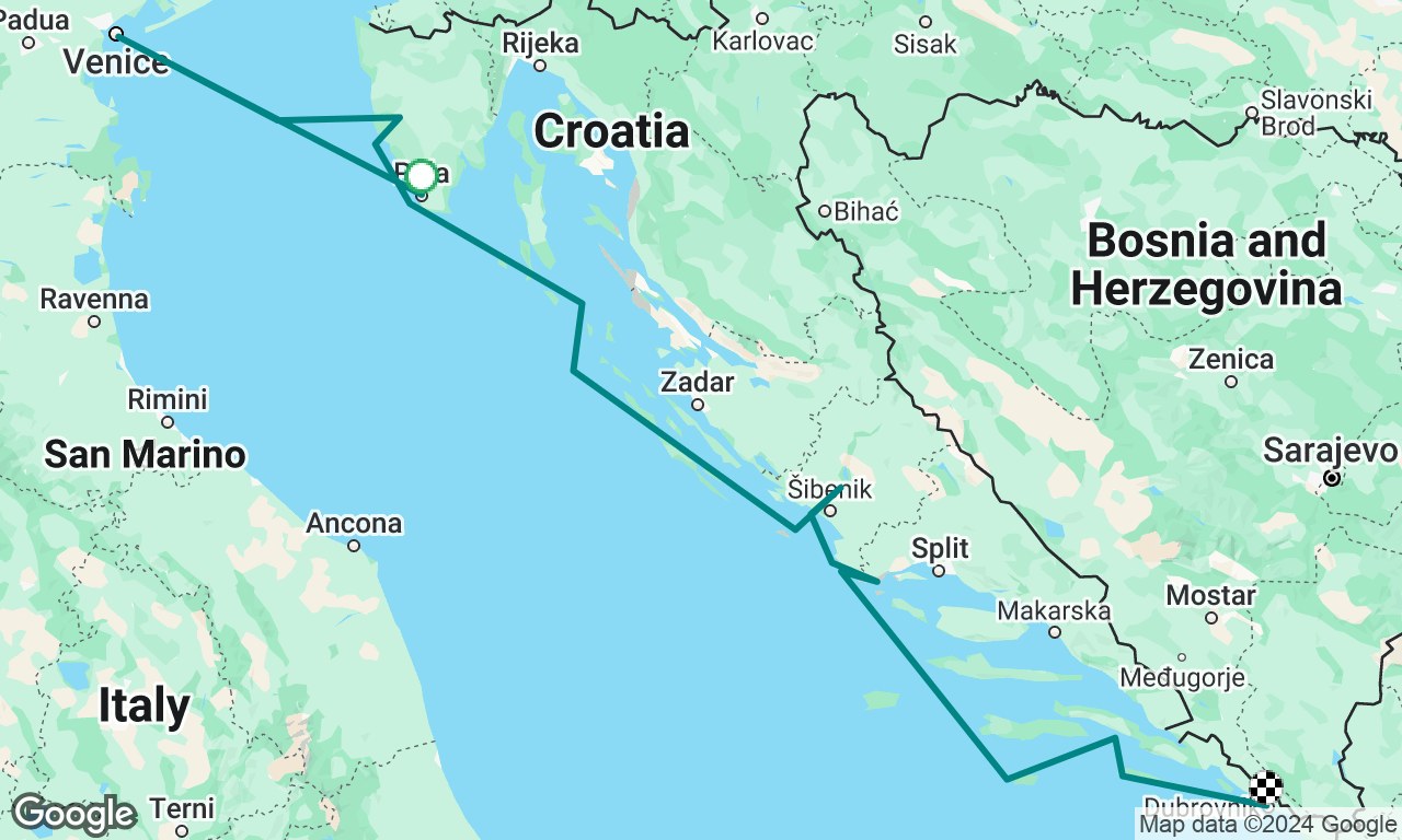 Owner assist cruising the coast of Croatia from Pula to Venice and down to Dubrovnik 