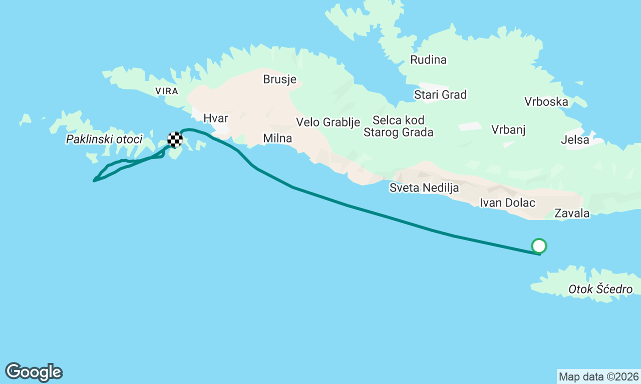 Lovišće Bay to Pakleni Islands