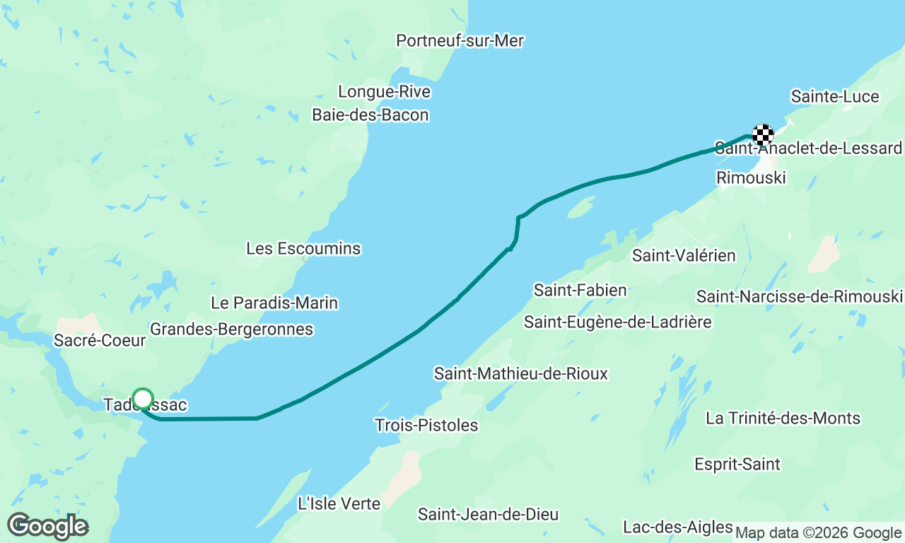 Tadoussac-Rimouski dans la brume