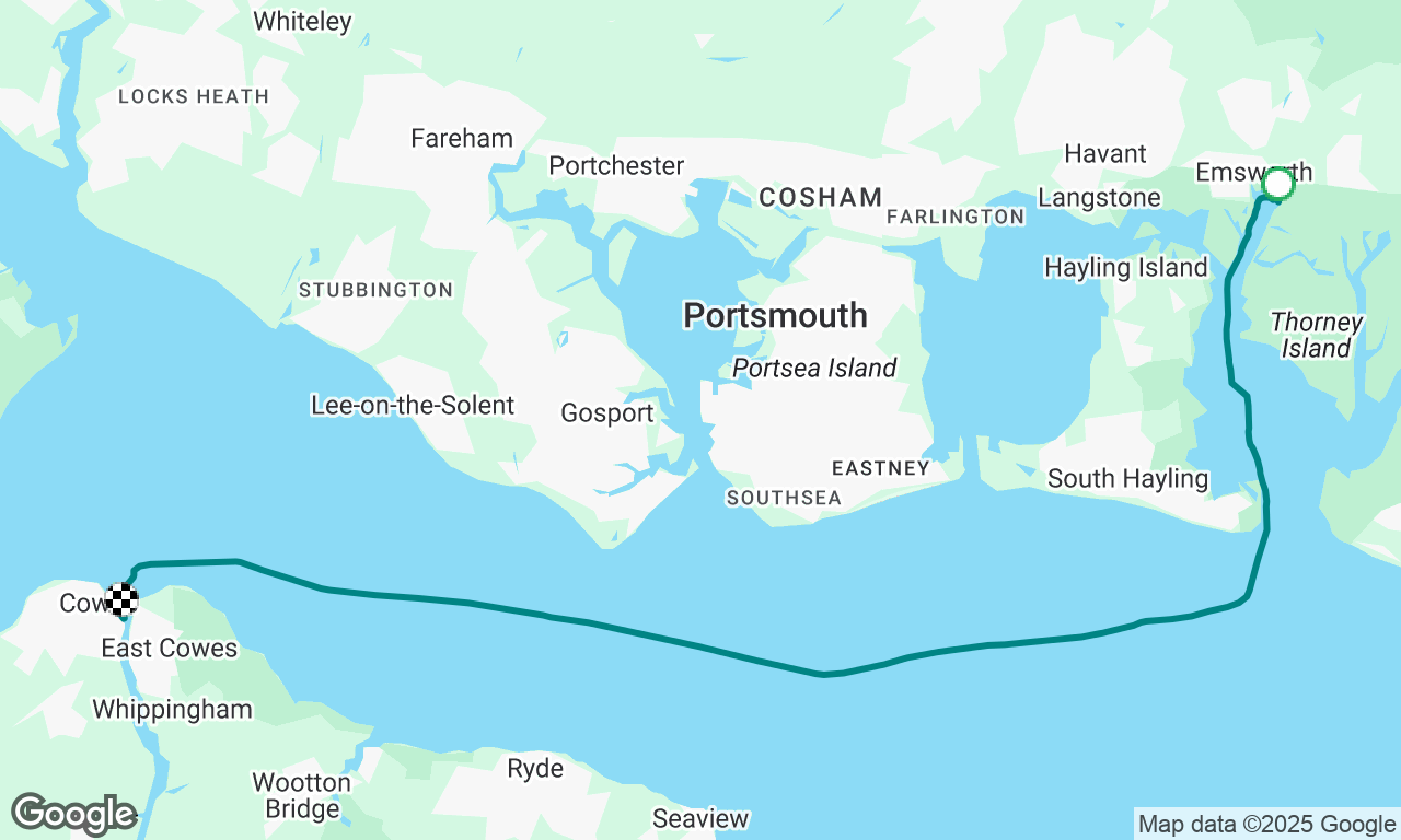 Emsworth Marina to Shepherds Wharf, Cowes 