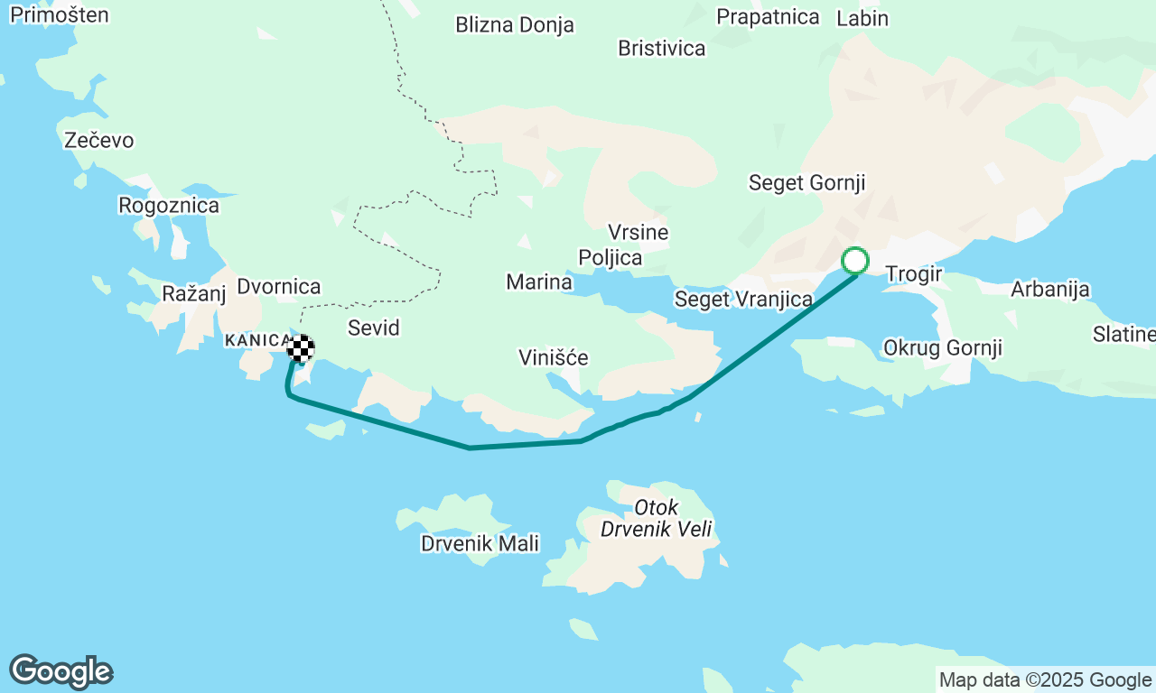 Trogir to Plaza Sevid