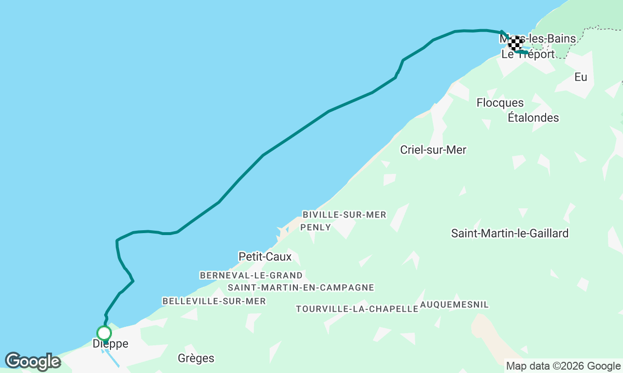 Dieppe to Le Tréport