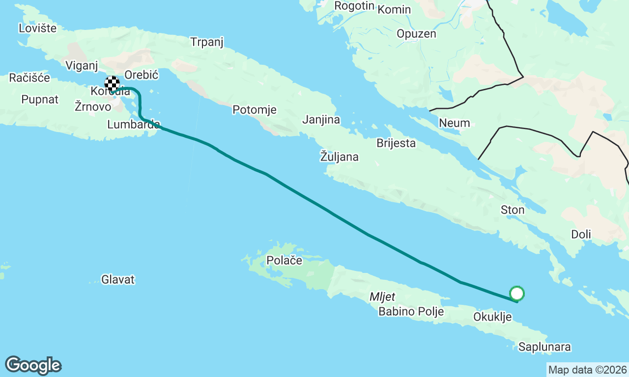 Jakljan to Korcula