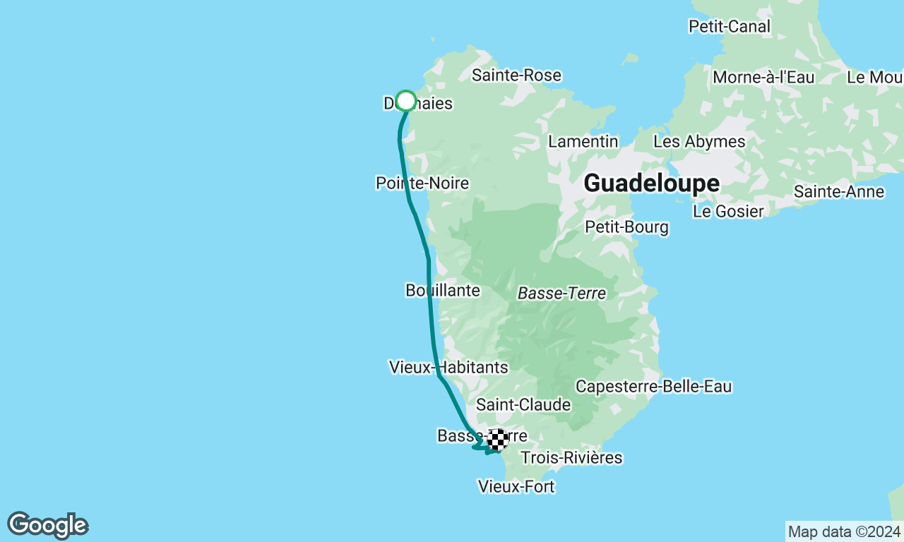 Deshaies to Rivière Sens Marina, Guadeloupe