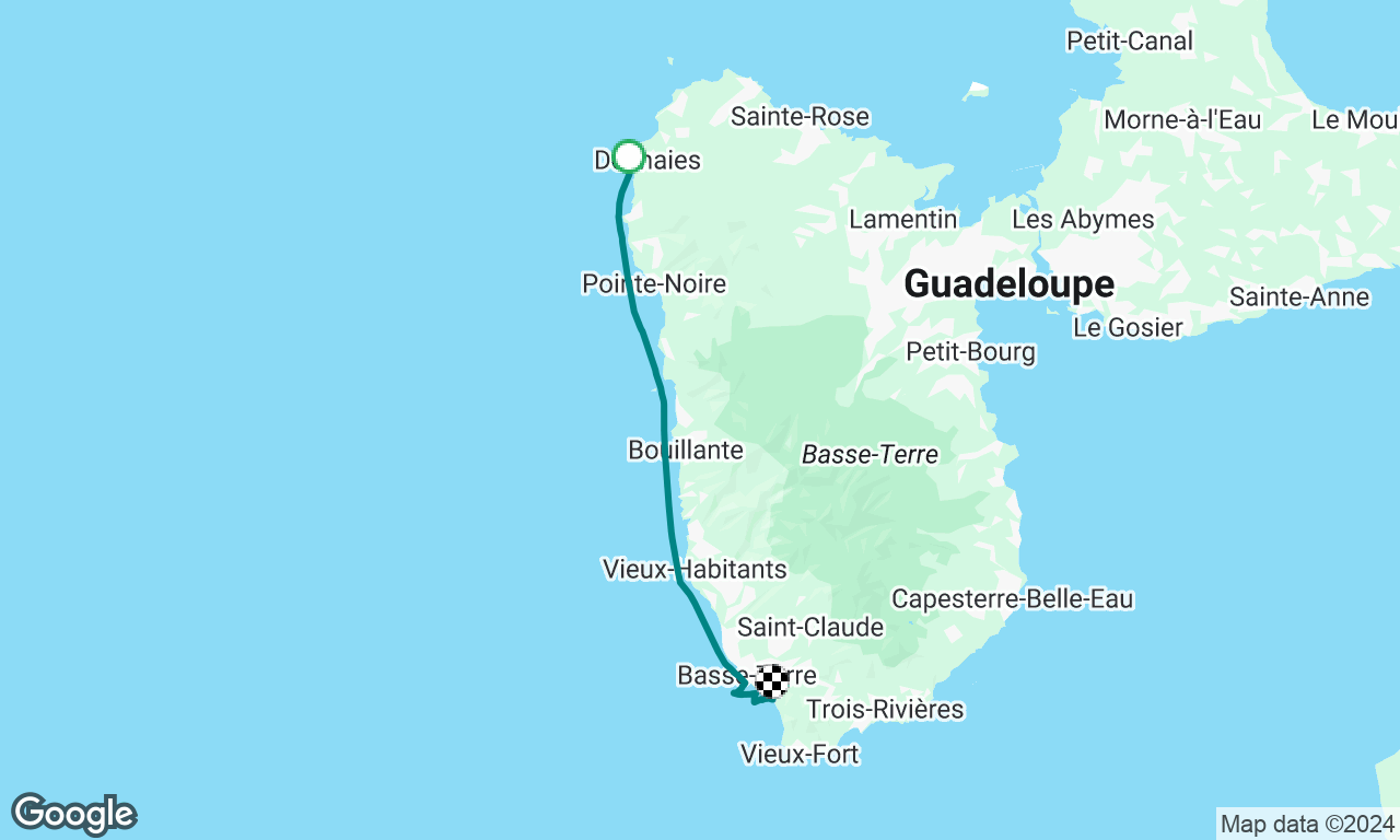 Deshaies to Rivière Sens Marina, Guadeloupe