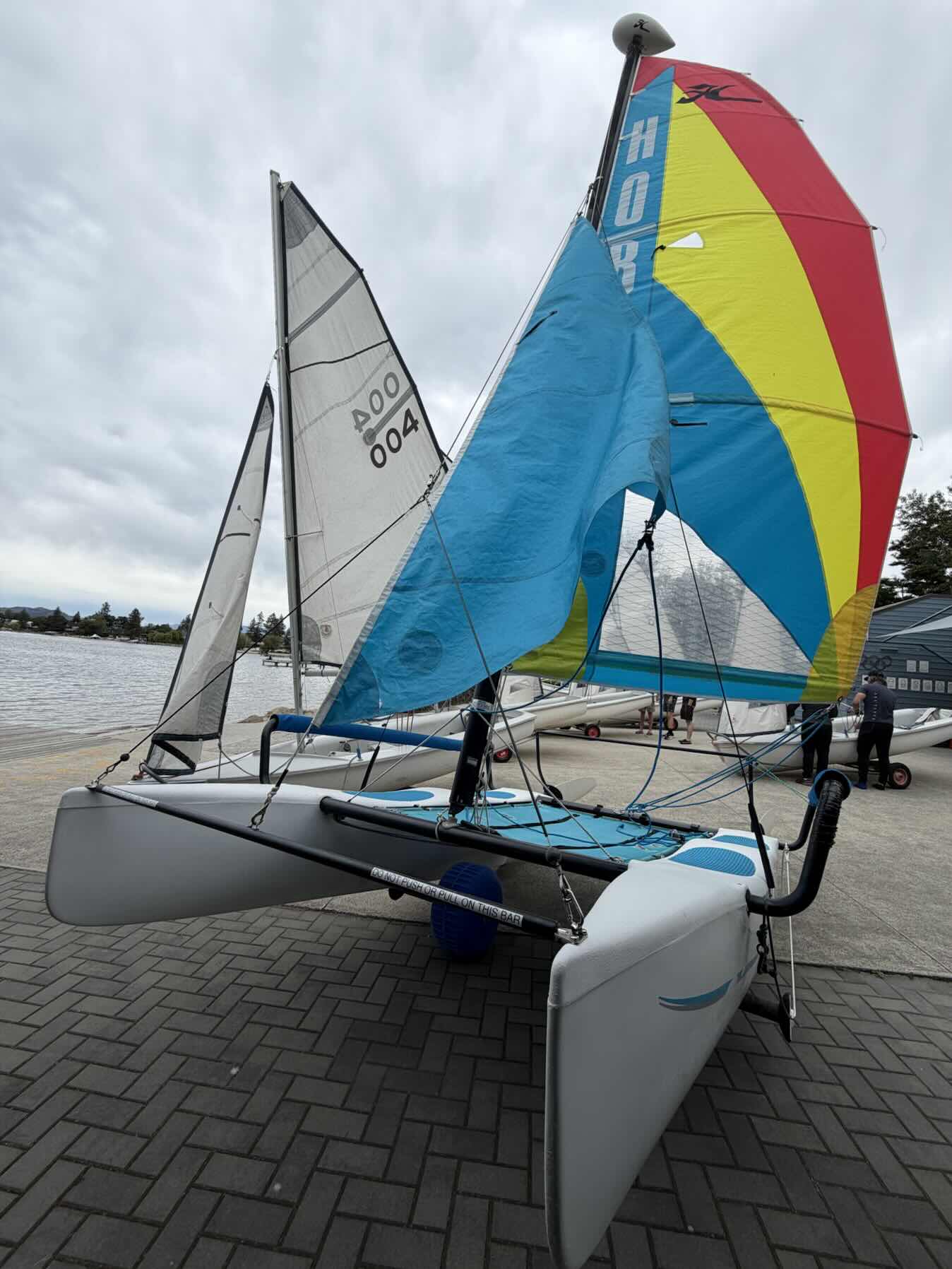 Kelowna sailing on Hobie Cat_66E20D1A-71C8-4FEA-A4EF-1992F155138E
