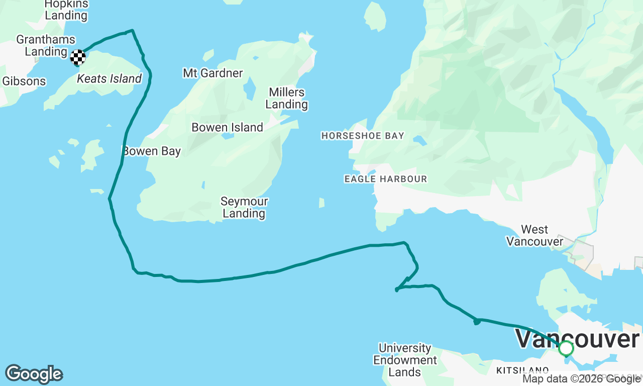 Sailing to Keats Island