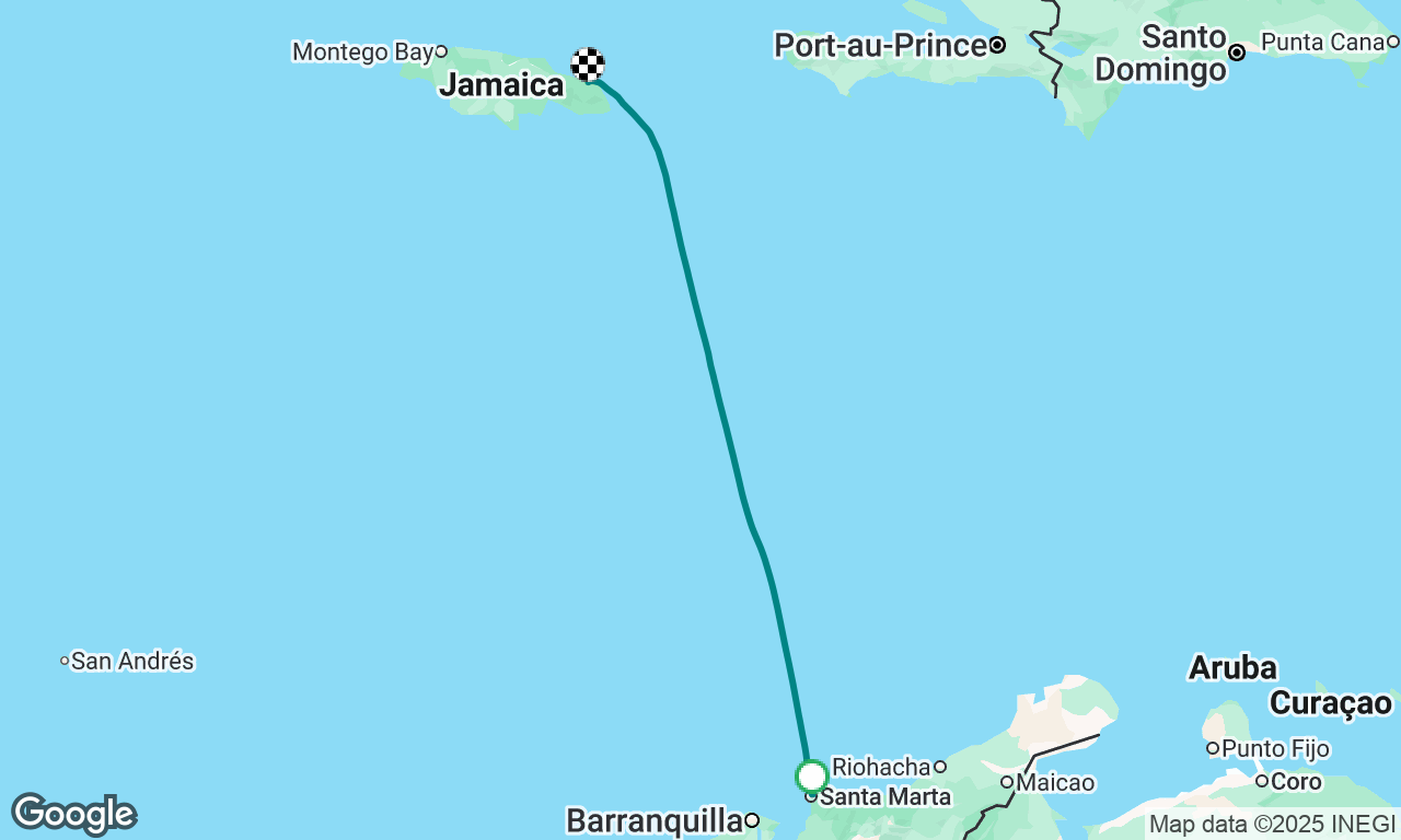 Santa Marta, Colombia - Port Antonio, Jamaica