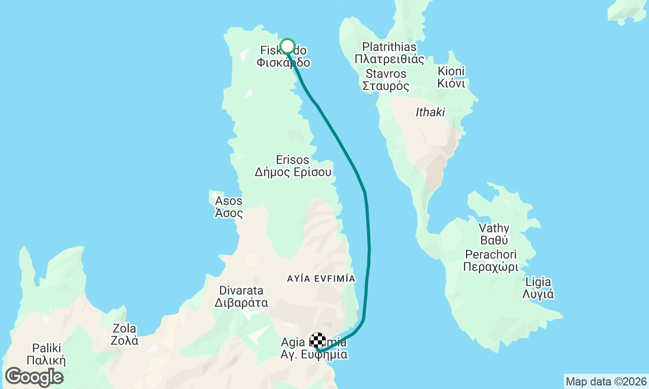 Fiskardo to Agia Effimia 