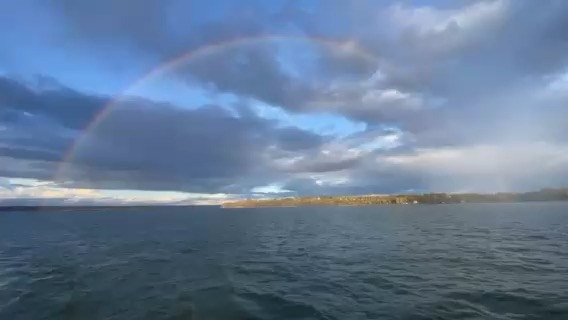 Rainbows, sunset & cruise liner 🌈🌅🛳️_72EB7E15-632D-4820-8751-FB39325378A9