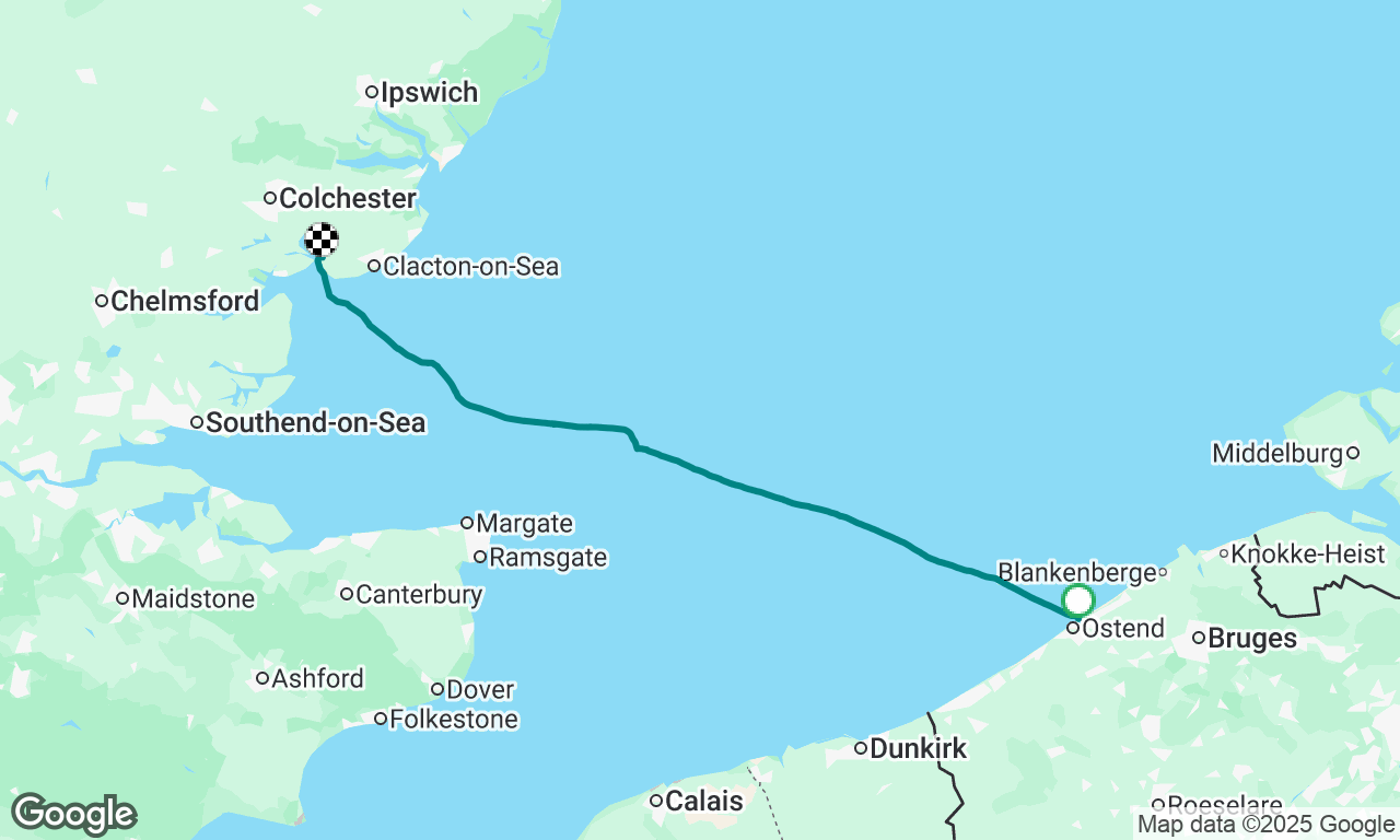 Delivery Passage Ostende to Brightlingsea 
