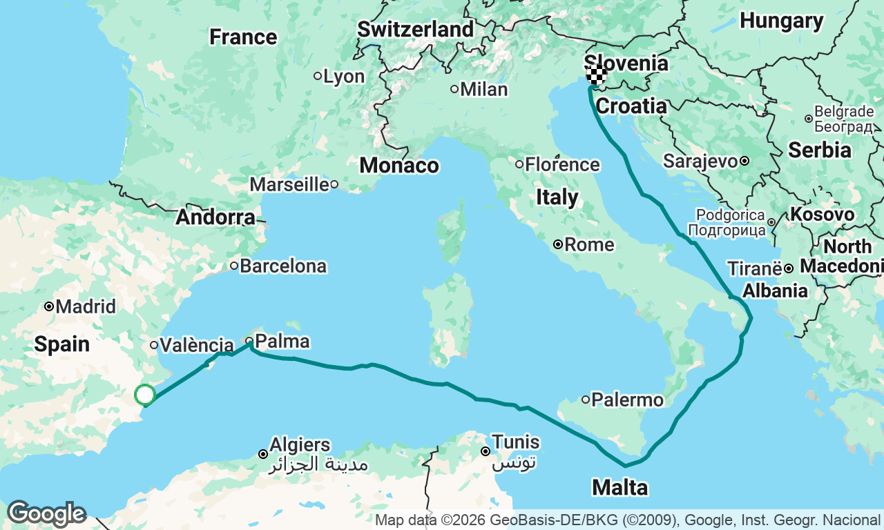Torrevieja, Spain - Koper, Slovenia