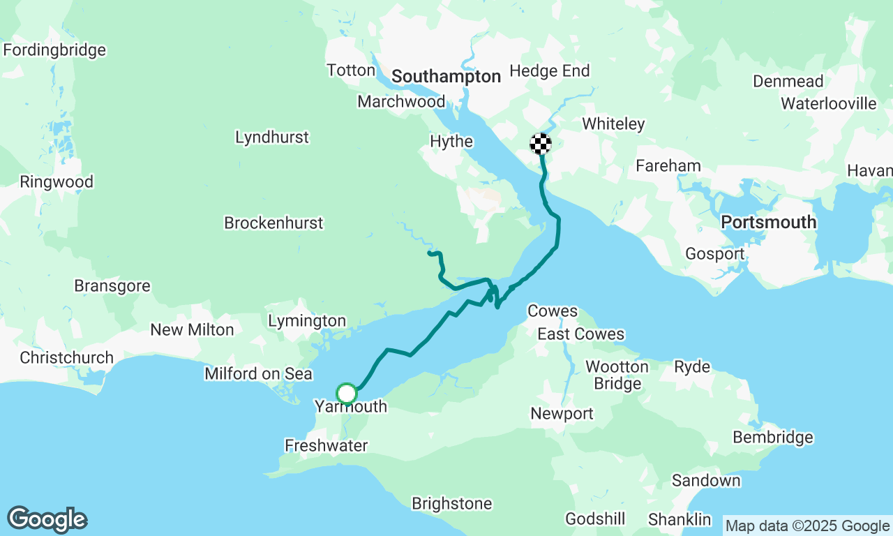 Solent sail with David and Andrew