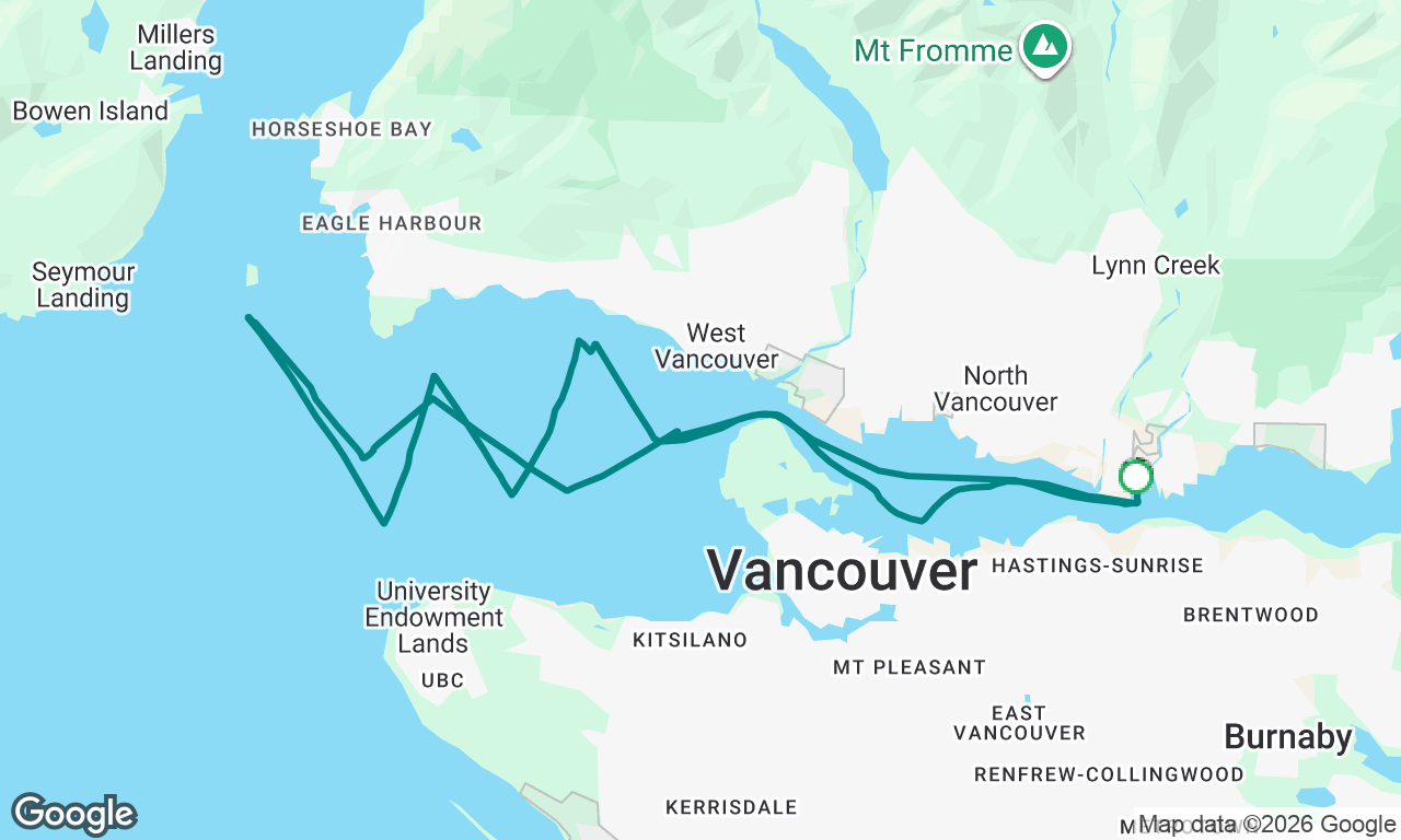 Burrard - single handed, beautiful day