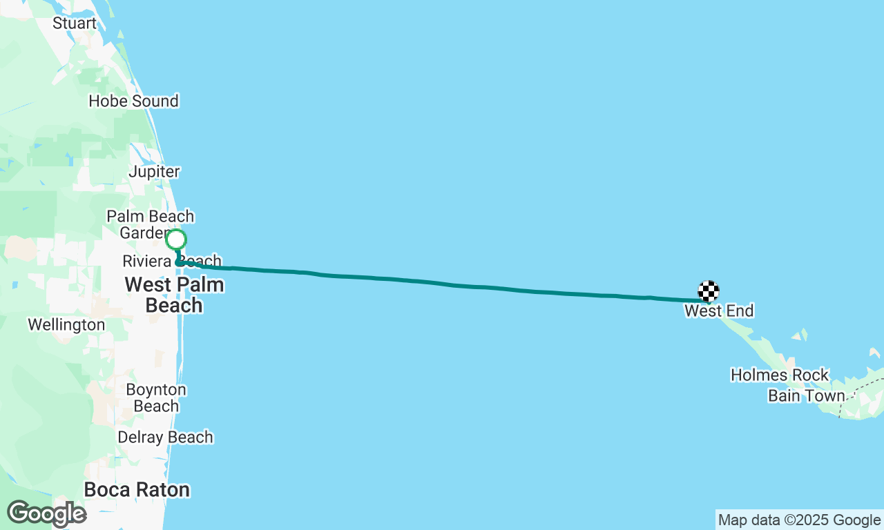 Across the Gulf Stream to West End, Grand Bahama