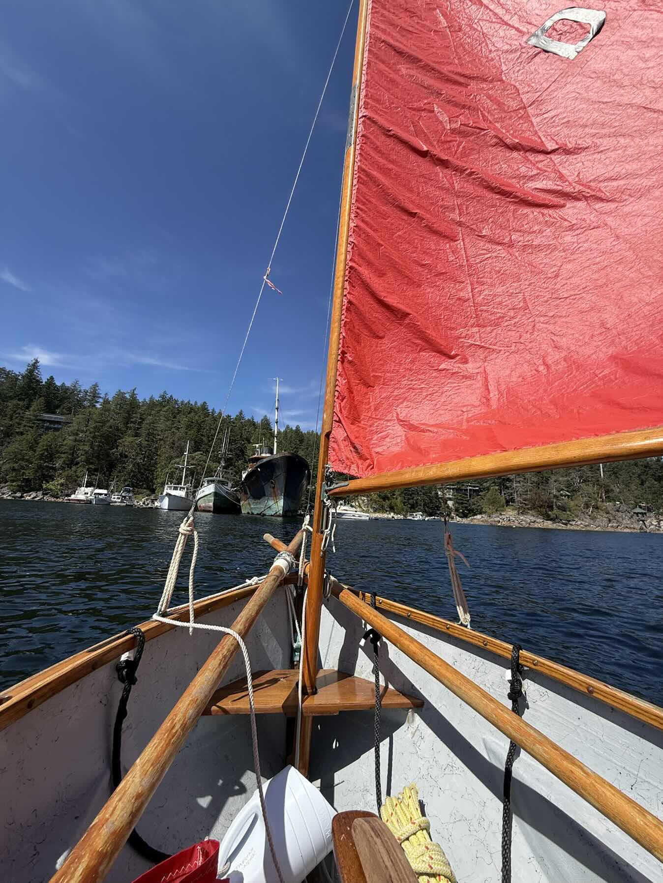 Dinghy sailing exploring Pender Harbour _3117695E-CC60-4A53-AA42-1040C1AC7B43