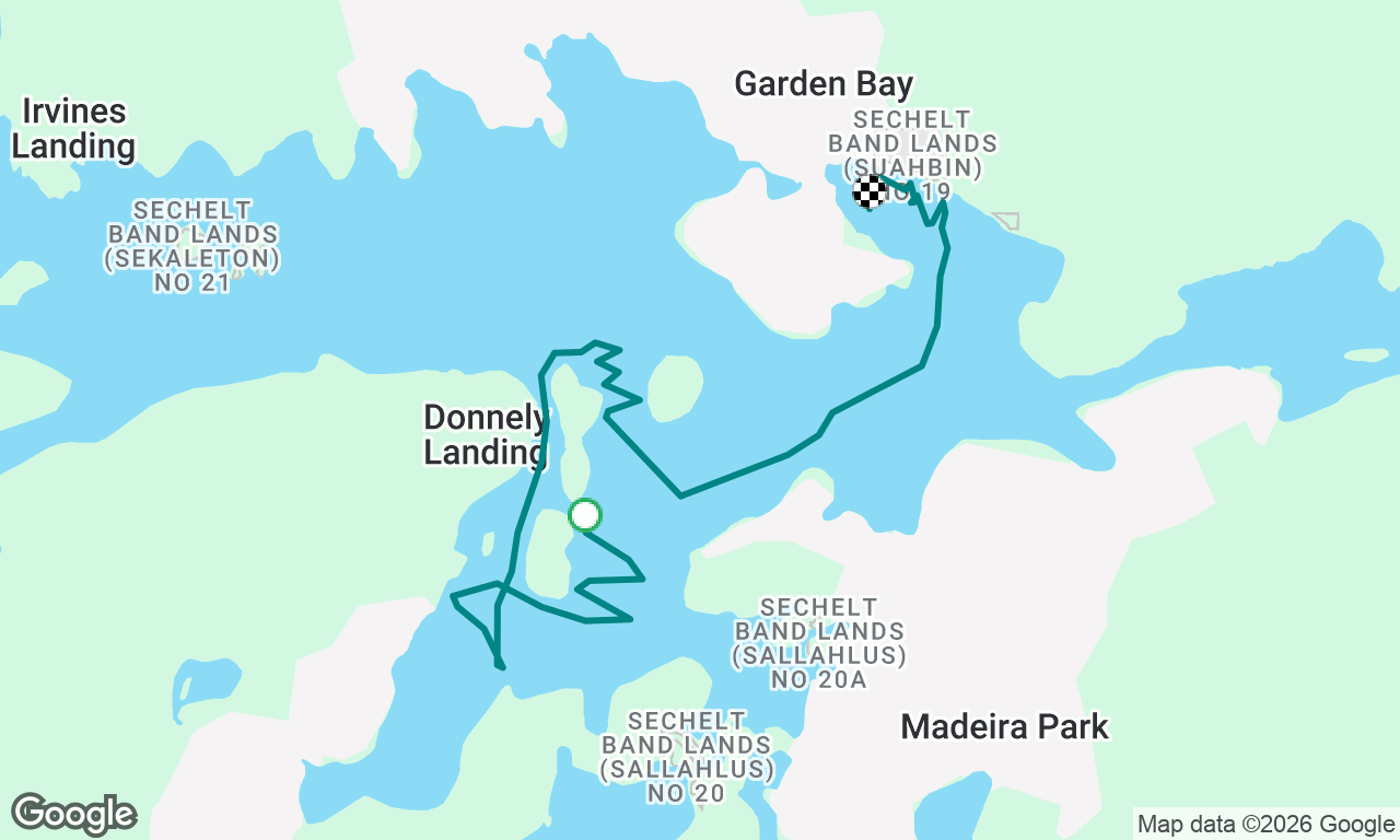 Dinghy sailing exploring Pender Harbour 