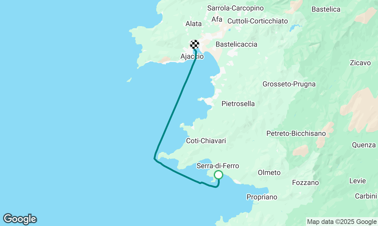Porto Pollo to Ajaccio