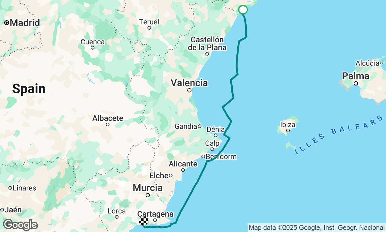 La Rapita to Playa la Del Isla 