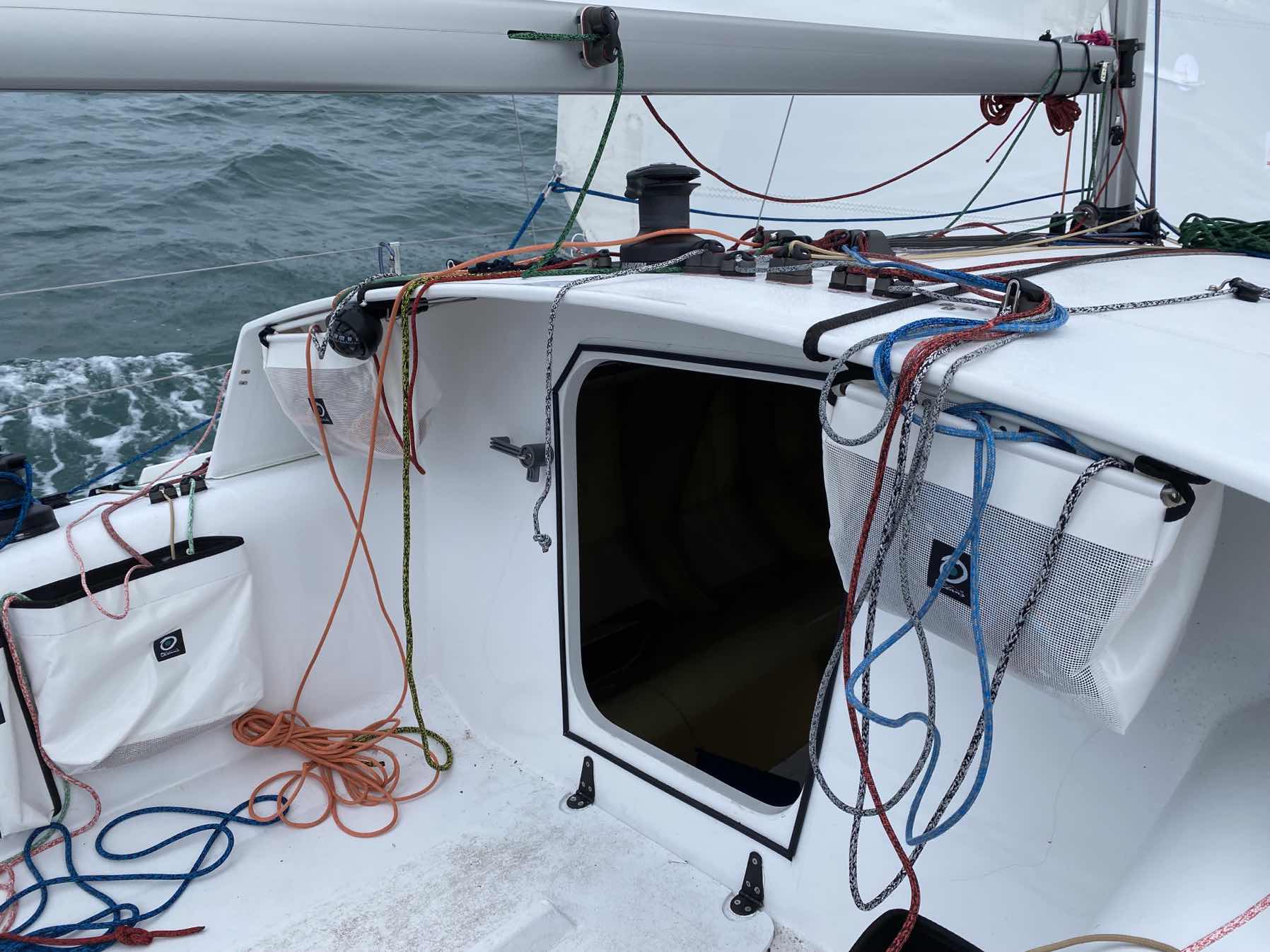Helming is something else on a Maxi 650, in Brittany_B8308B50-F1EF-4FDD-BFF0-F3296B44E0D2