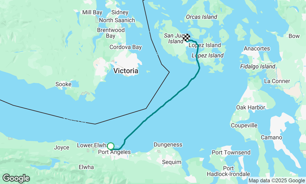 Crossing the Straight of Juan de Fuca to Friday Harbor