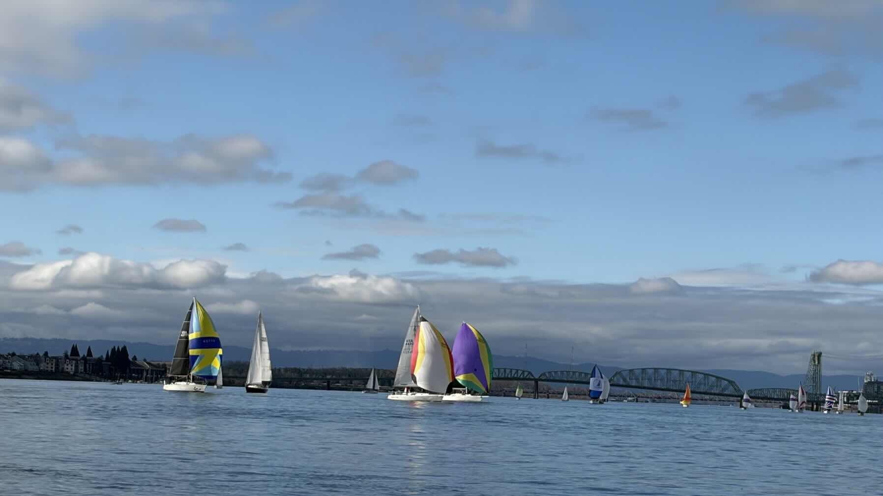 Watching Sunday race while wing on wing _6EF5BDDF-3FA7-4EAE-84A3-0863E3A8E318