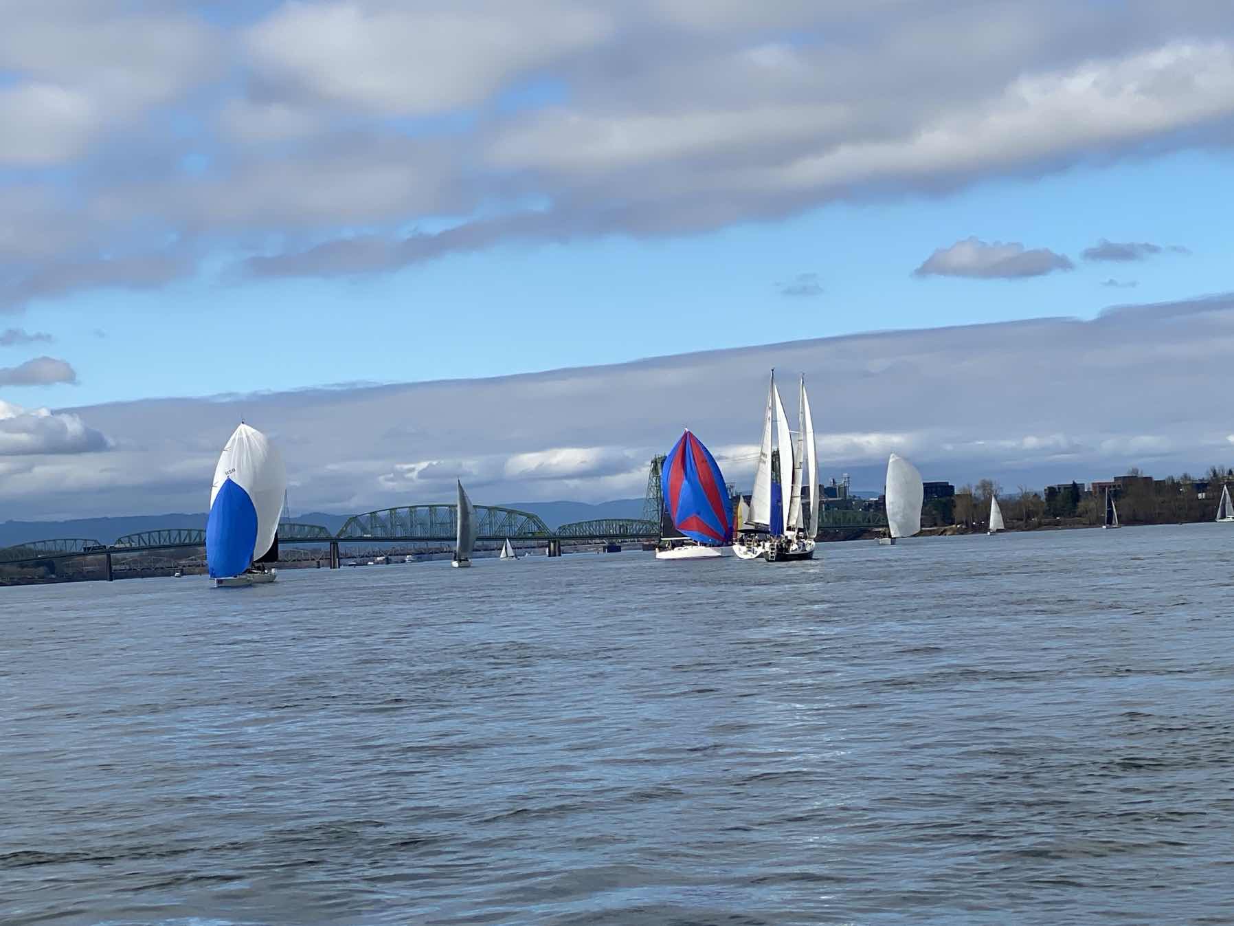 Watching Sunday race while wing on wing _BD062097-FFF5-4564-AC18-9CAACD6D3C36