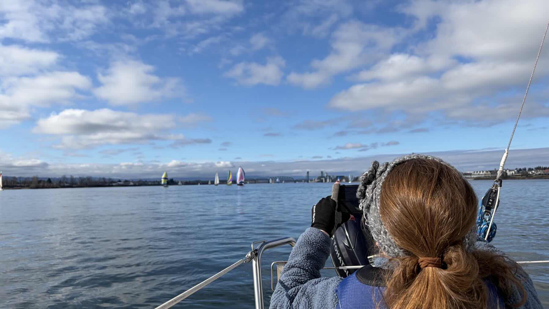 Watching Sunday race while wing on wing _BDFD079A-2426-440D-8392-6B1DFF261662