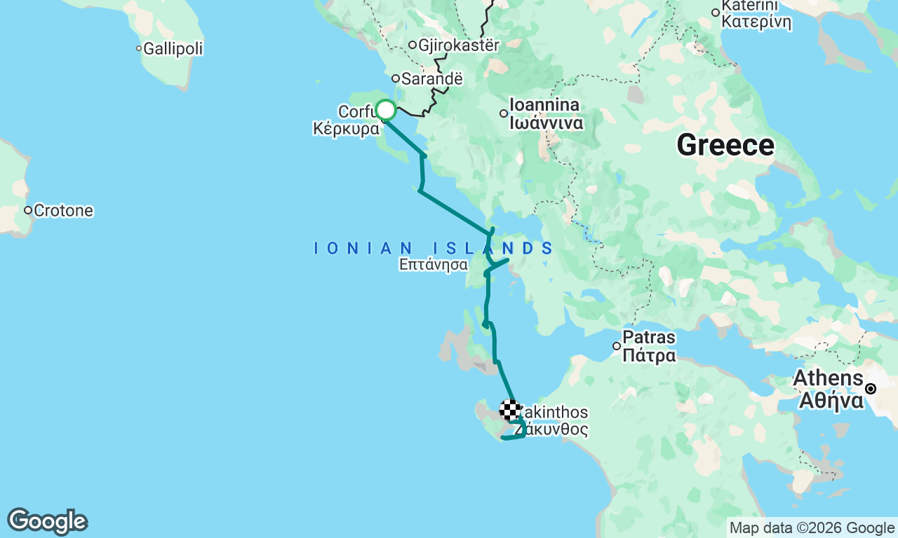 Trip Corfu to Zakynthos